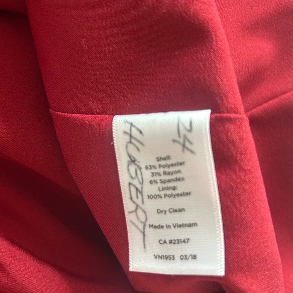 Talbots Burgundy Red Sheath Midi Dress with Ruffle Cap Sleeves Sz 6 EUC Feminine - Picture 7 of 10